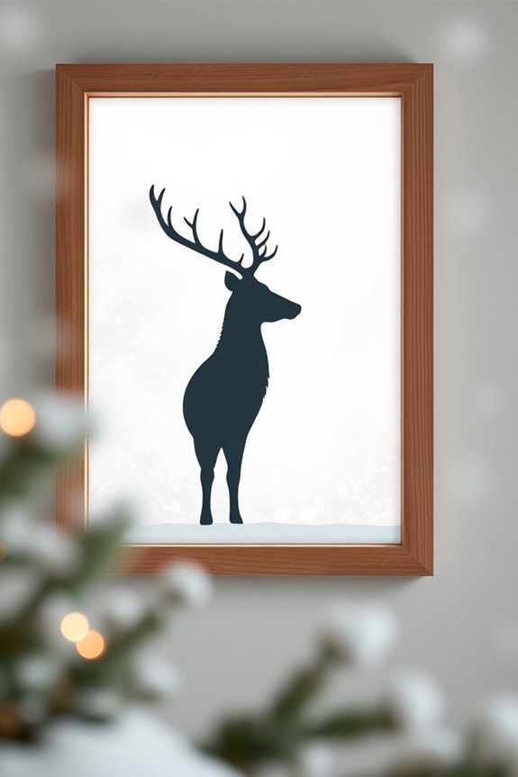 reindeer silhouette holiday decor