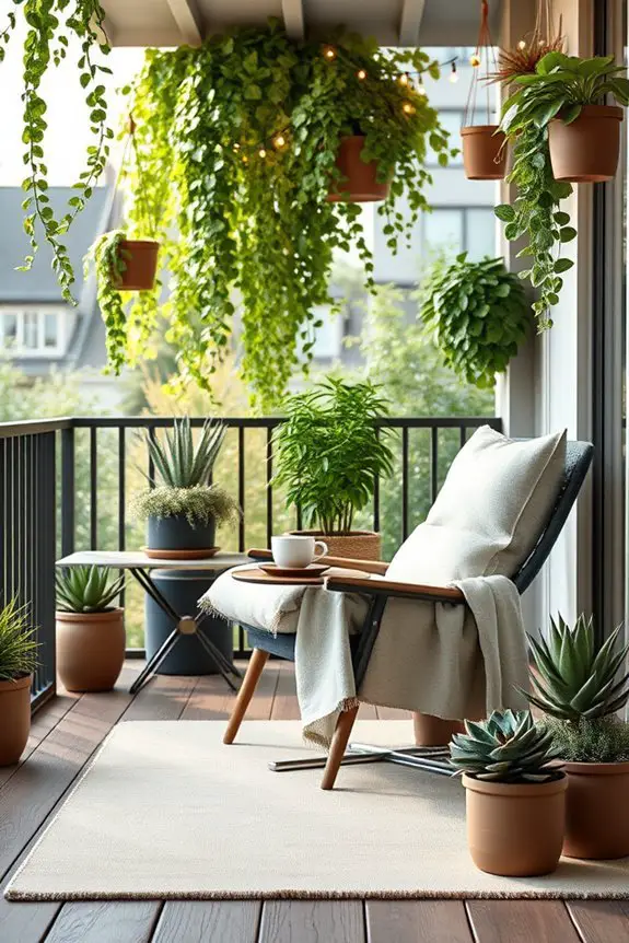 relaxing balcony lounge chair
