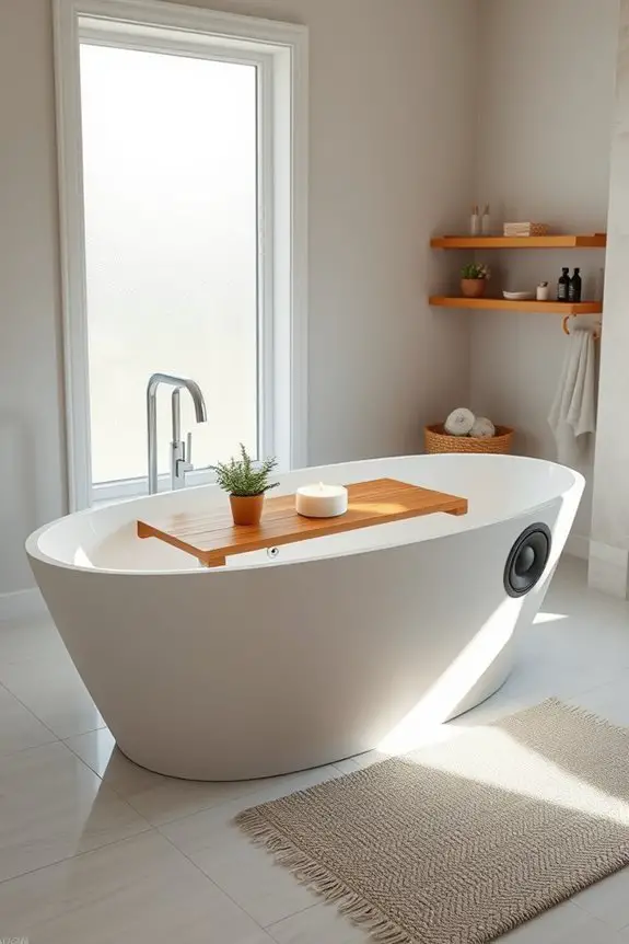 relaxing bathtub sound system