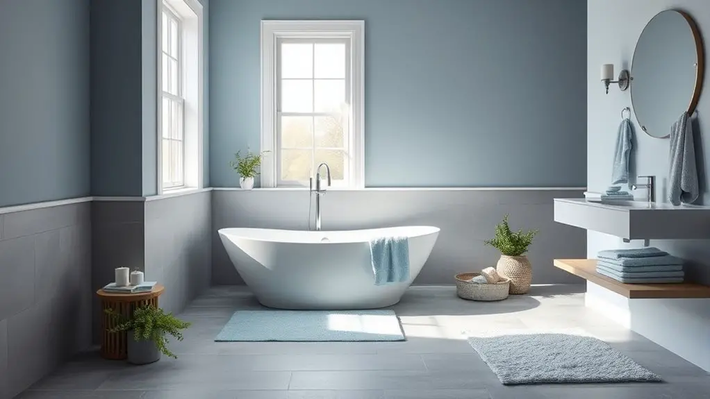 relaxing blue and grey retreat