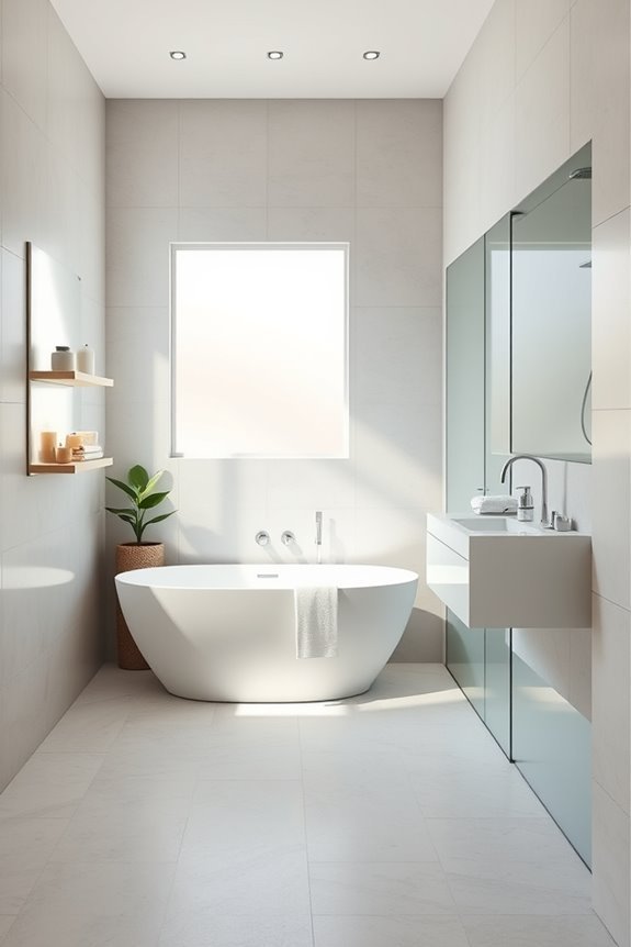 relaxing spa like bathroom atmosphere