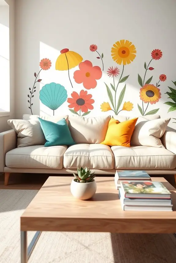 removable colorful wall decals