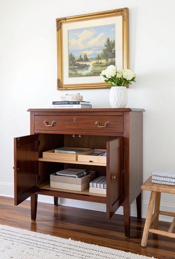 removable nested concealed tray storage