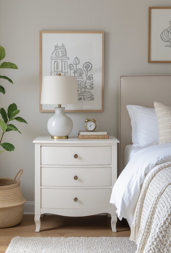 removable stenciled glazed drawers