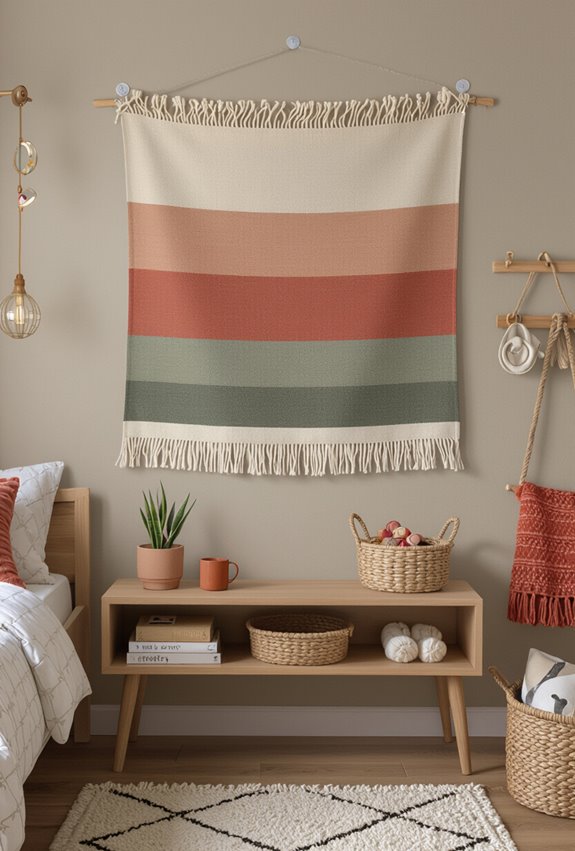 removable tapestry adds texture