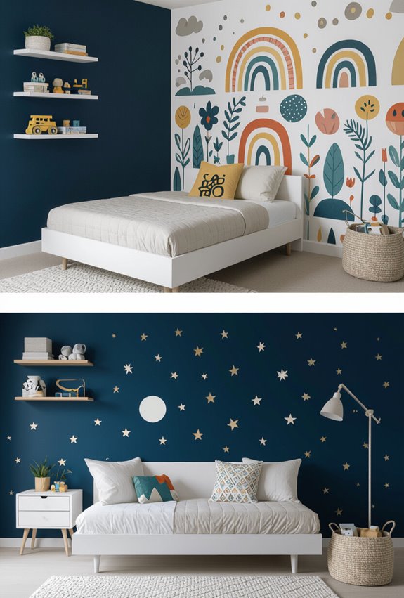 removable wallpaper accents for kids
