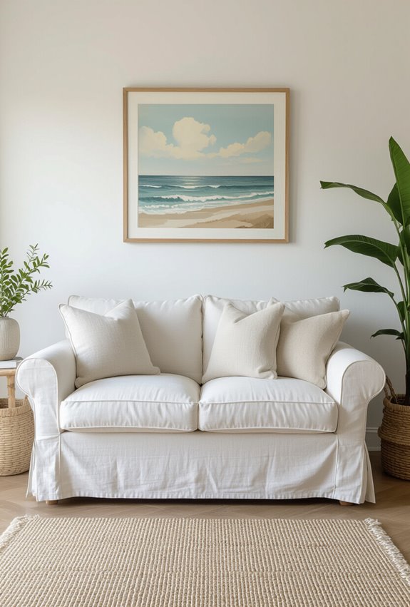 removable washable slipcovered seating