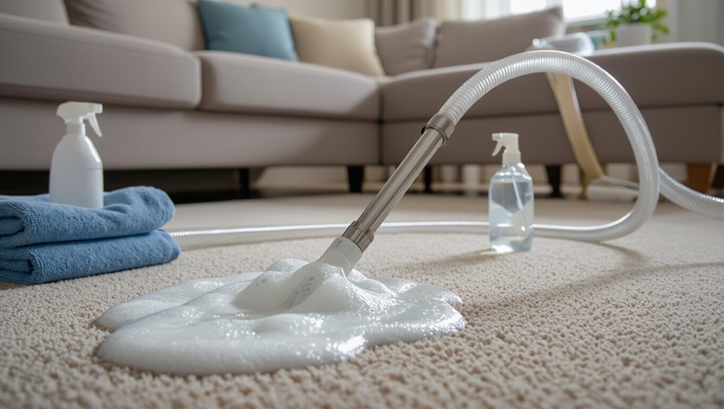 remove detergent from carpets
