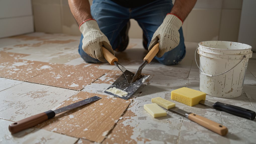 remove flooring and fixtures