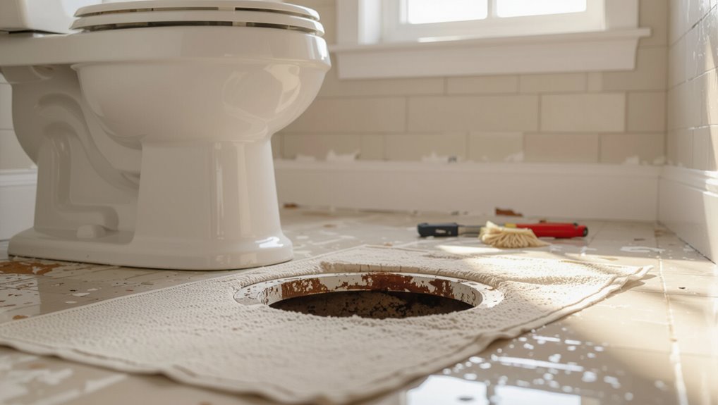 remove toilet and flange