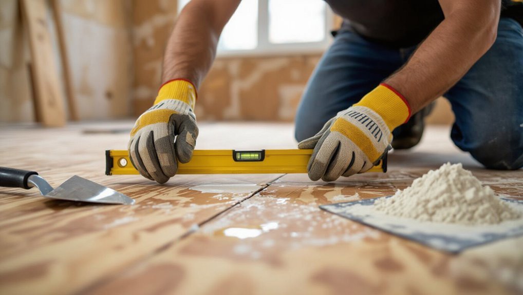 repair and level subfloors