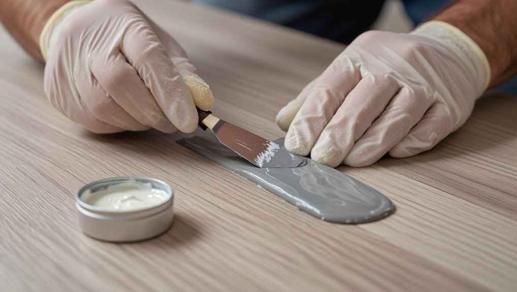 repair gouges with filler