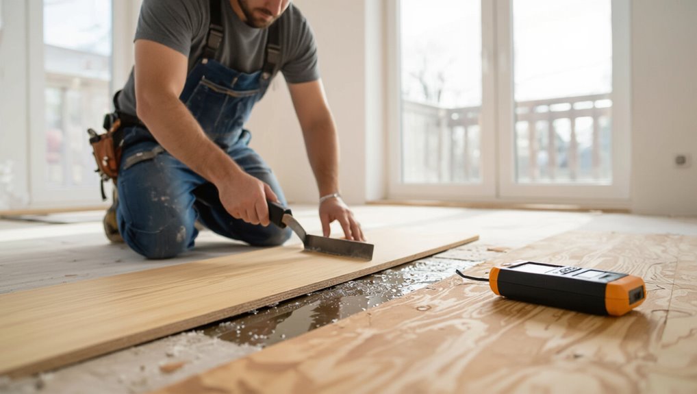 replace damaged flooring planks