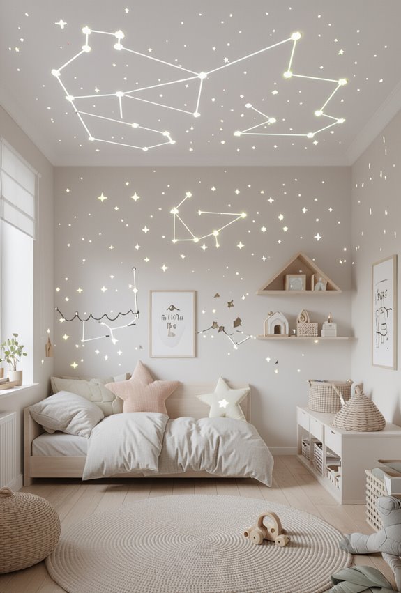 repositionable glow tape constellation play