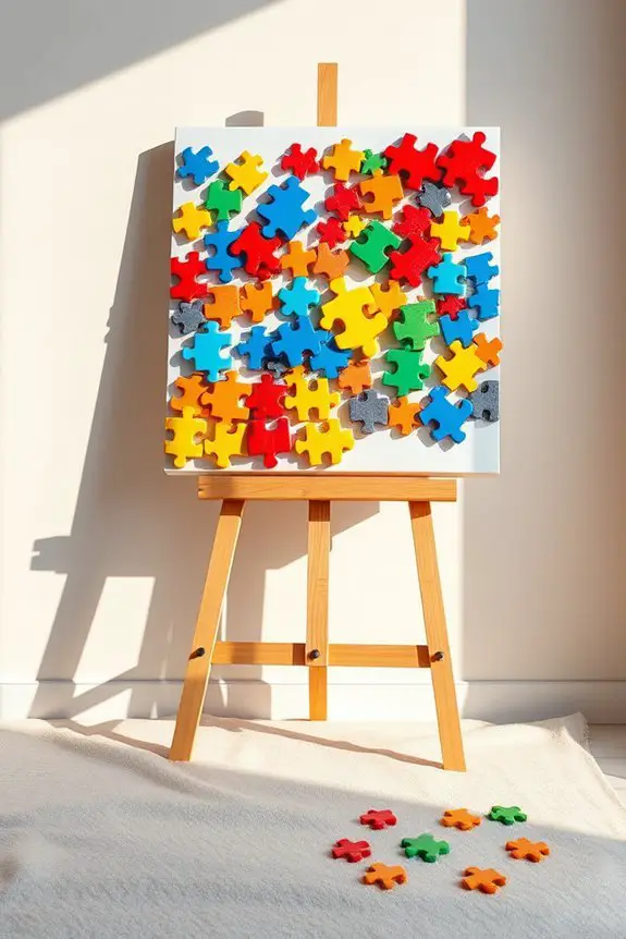 repurpose puzzles into art