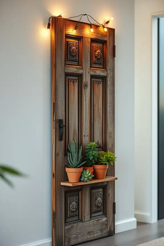 repurposed door wall art