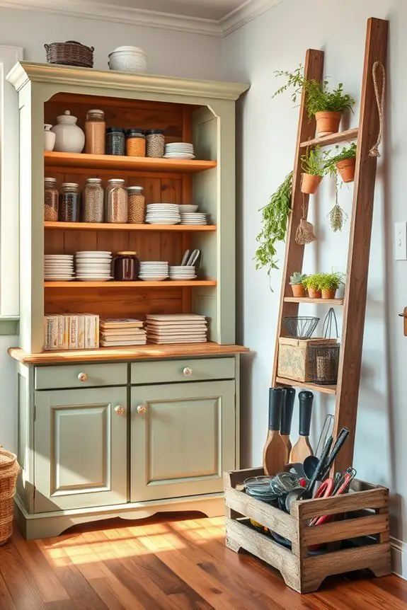 repurposed furniture for storage
