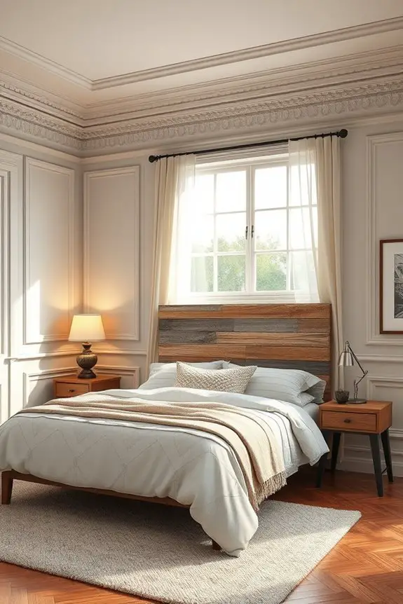repurposed molding bedroom ideas