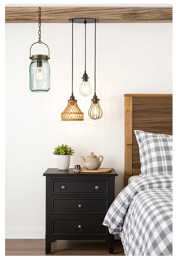 repurposed vintage fixtures into lighting