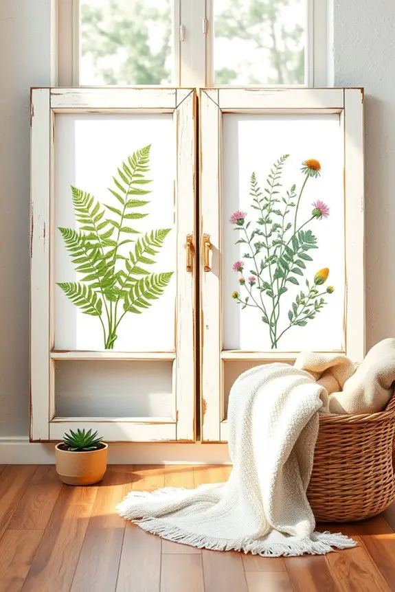 repurposed vintage window art