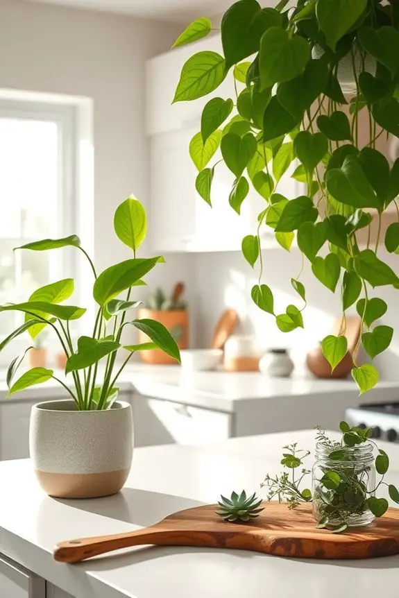 revitalize kitchen with plants