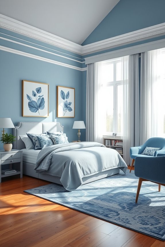 revitalizing blue botanical decor