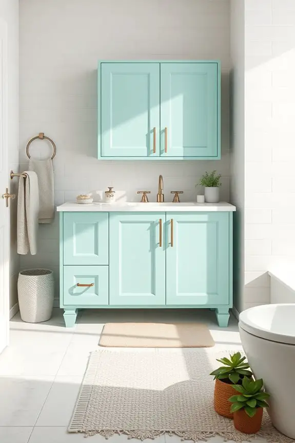 revitalizing cool mint bathroom