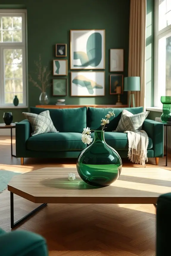 revitalizing green glass decor