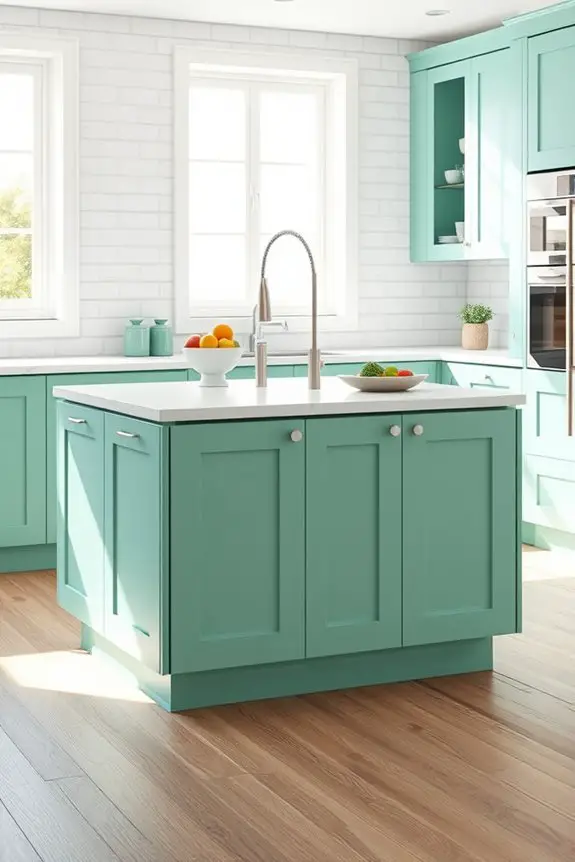 revitalizing mint green kitchen