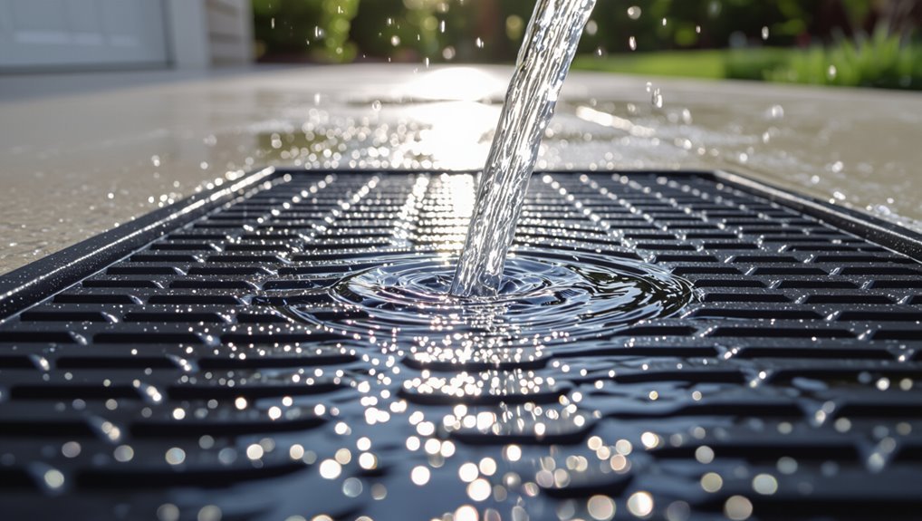 rinse mats until clear