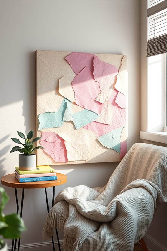 ripped paper art project