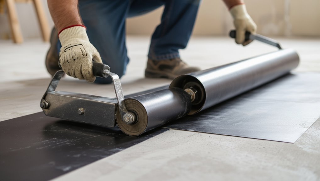 roll vinyl to eliminate bubbles