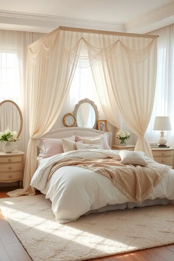 romantic bedroom canopy retreat
