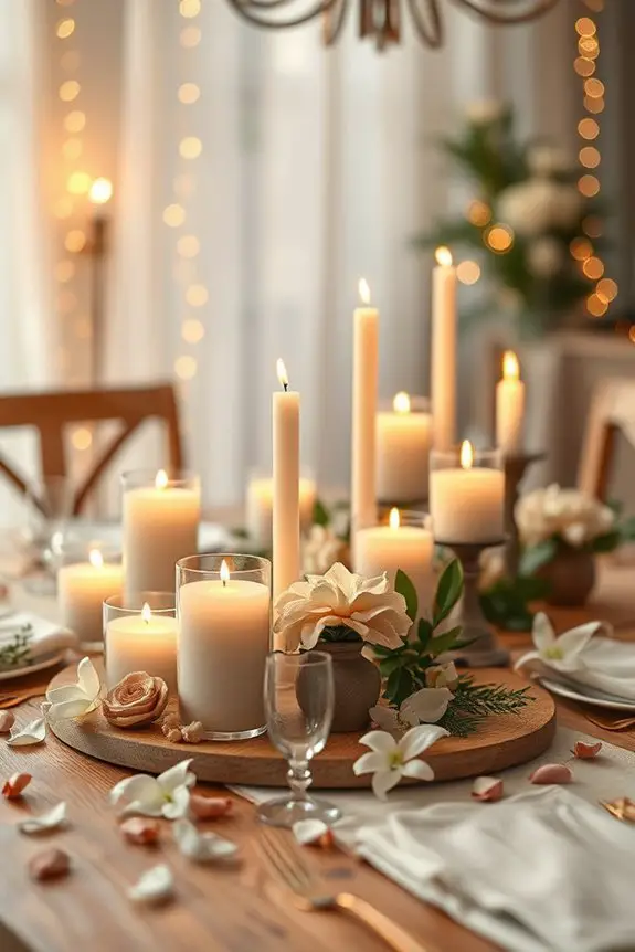 romantic candlelight dinner setup