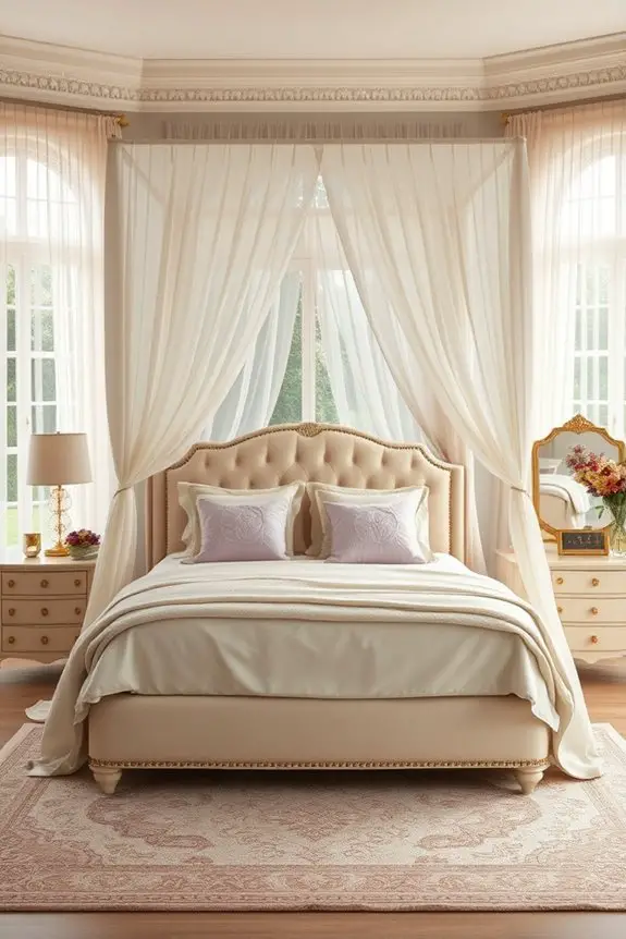 romantic canopy bed drapes