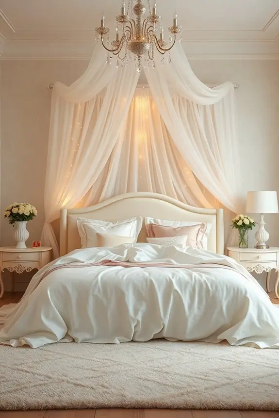 romantic canopy with lights