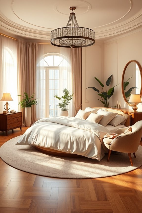 romantic circular bedroom design