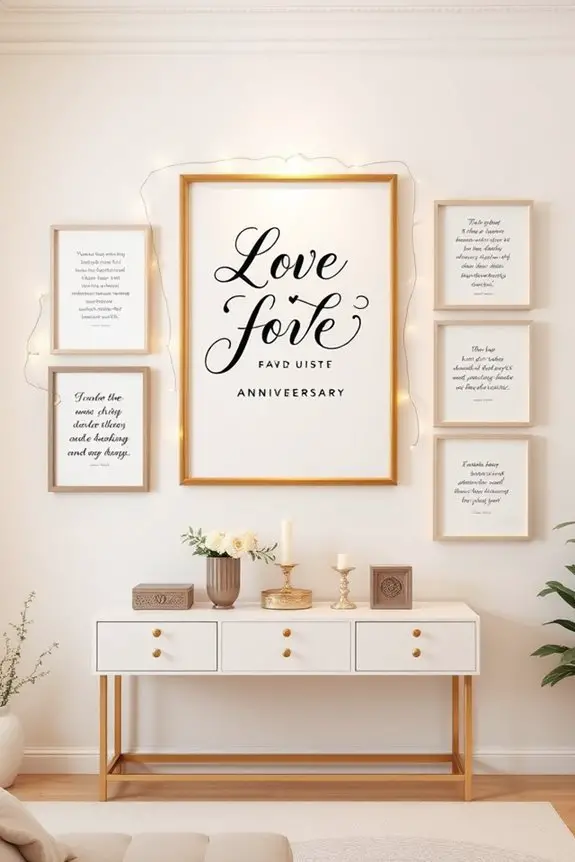 romantic love quote decor
