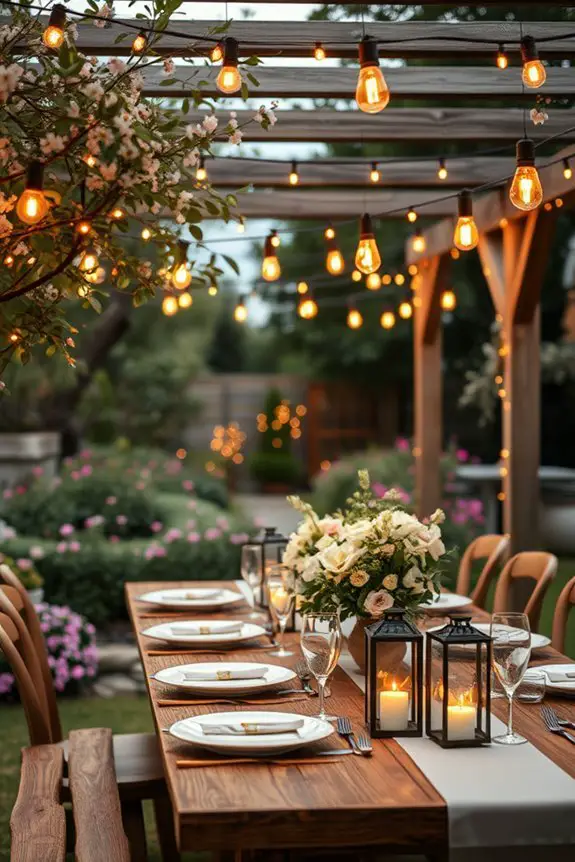romantic outdoor string lights
