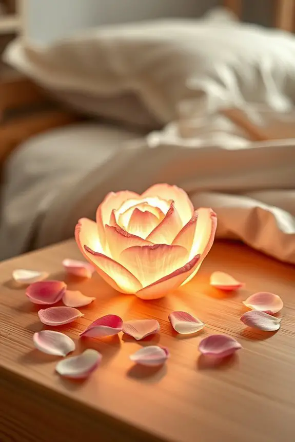 romantic rose petal illumination