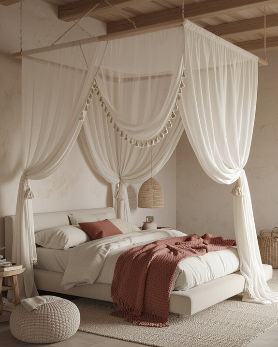 romantic sheer canopy bed