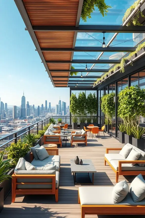 rooftop dining with views