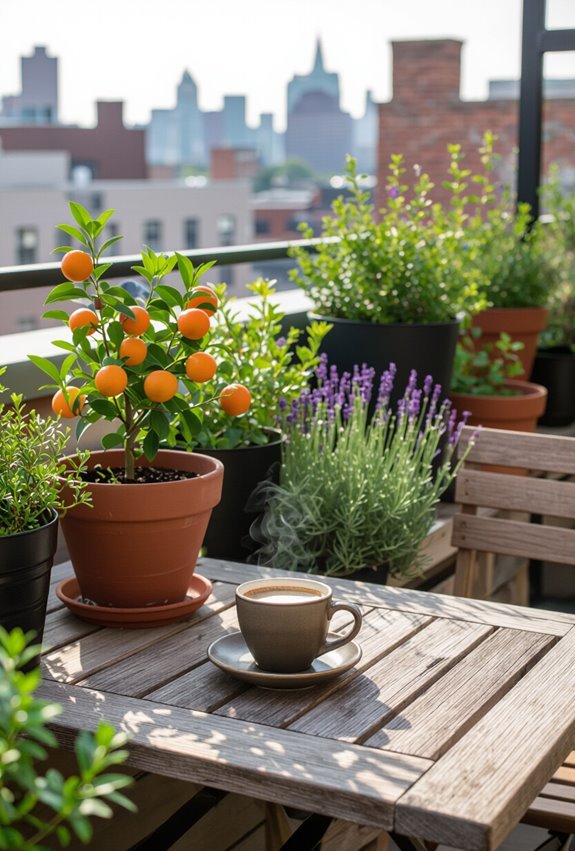 rooftop garden seating oasis