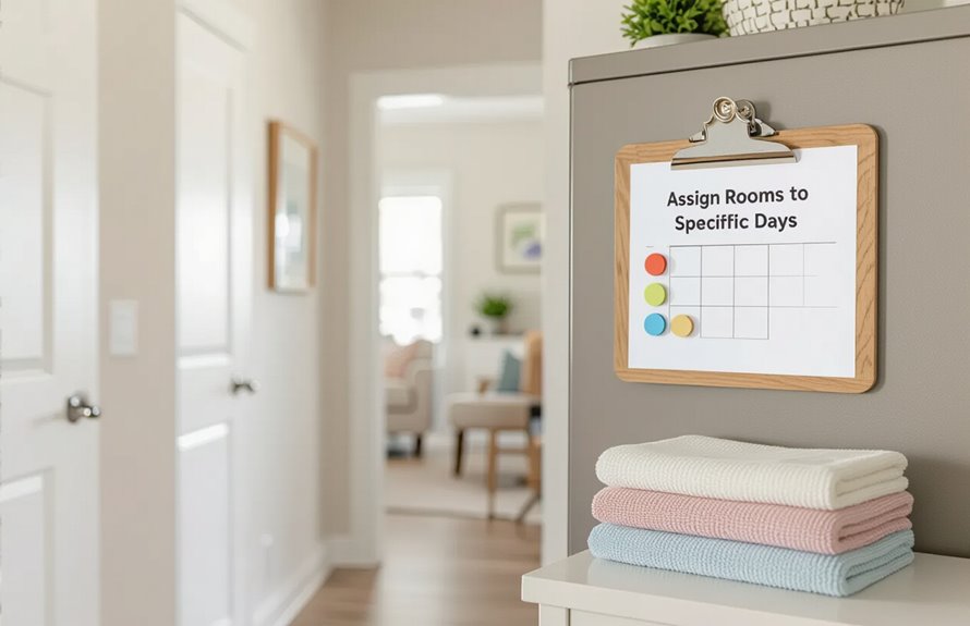 room specific cleaning schedule