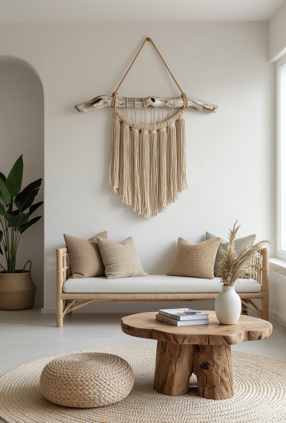 rope and driftwood nautical wallart
