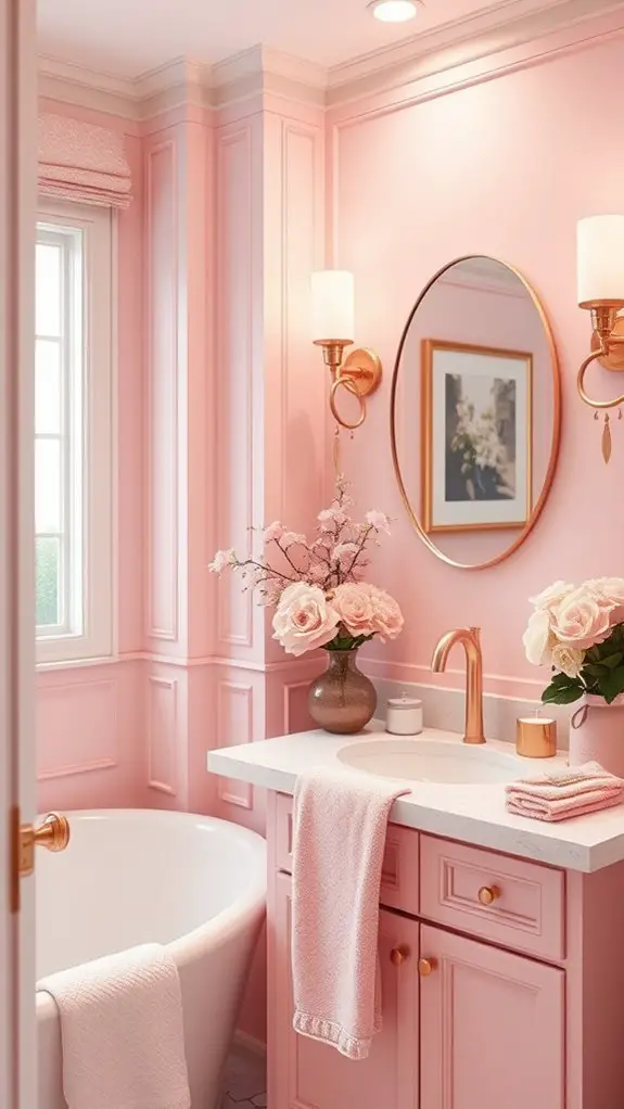 rose gold bathroom elegance