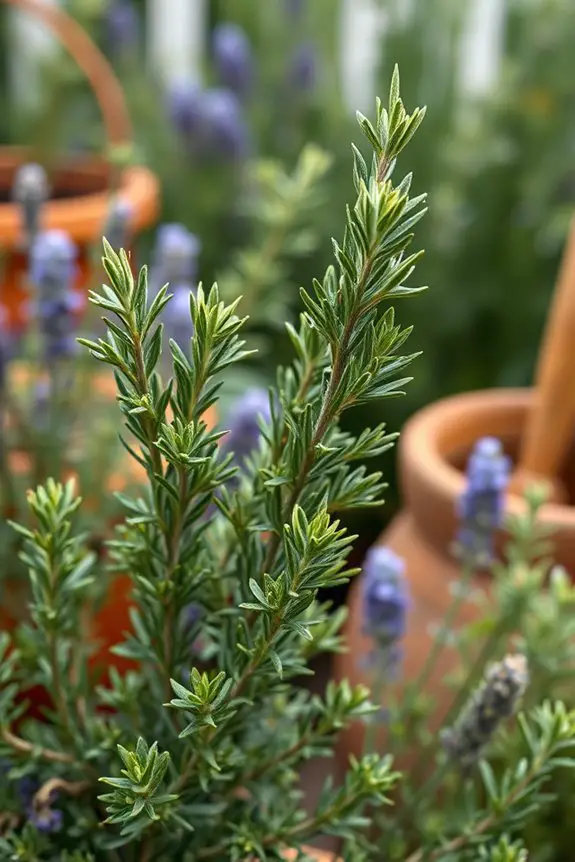 rosemary enhances garden aesthetics