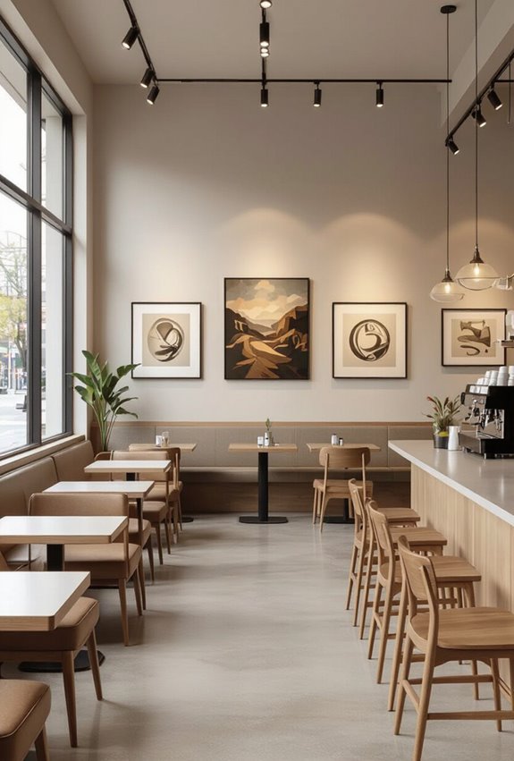 rotating local art exhibits