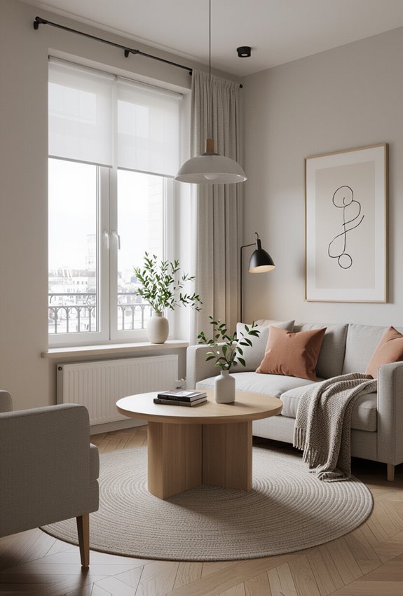 round corner table styling