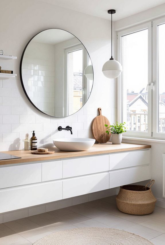 round mirrors amplify light